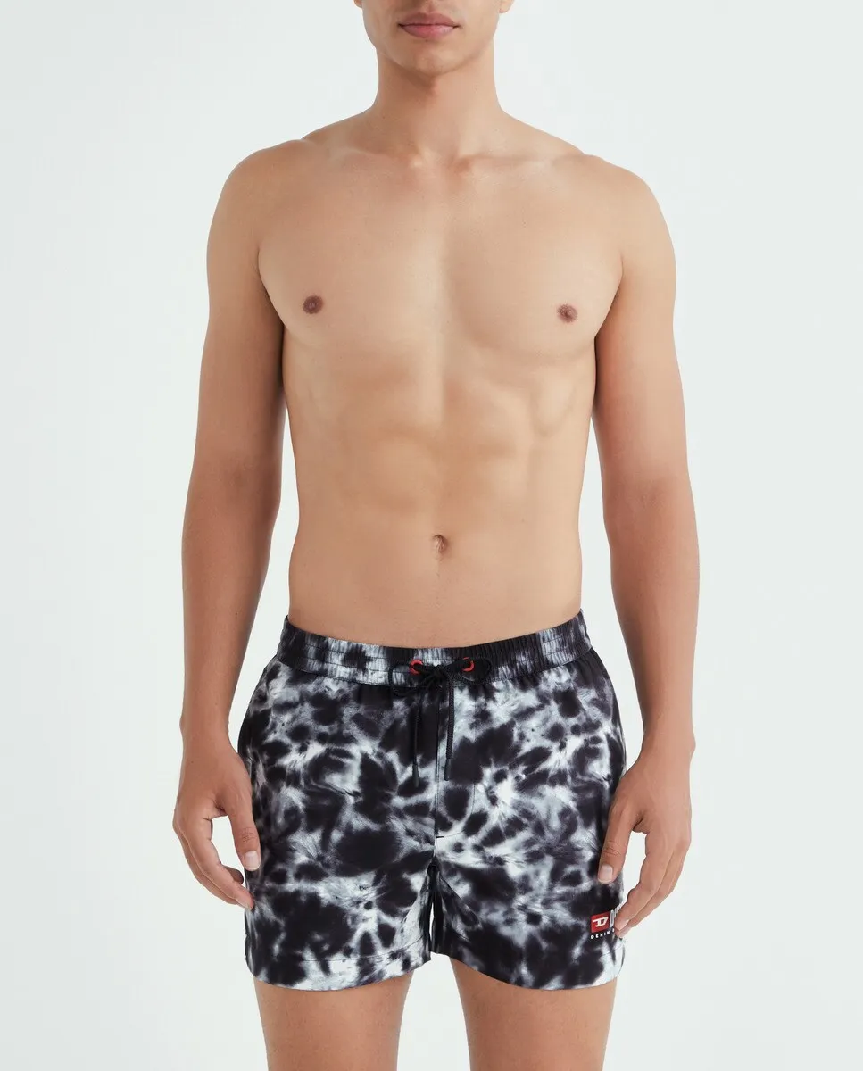 

Мужские шорты для плавания с сетчатой подкладкой, задним карманом и регулируемой талией на шнурке Diesel, белый