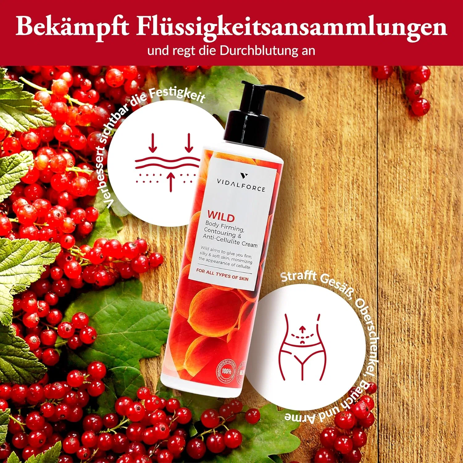 Антицеллюлитный крем для тела с кофеином и гуараной от Wild Potenter Vidalforce — фото 3