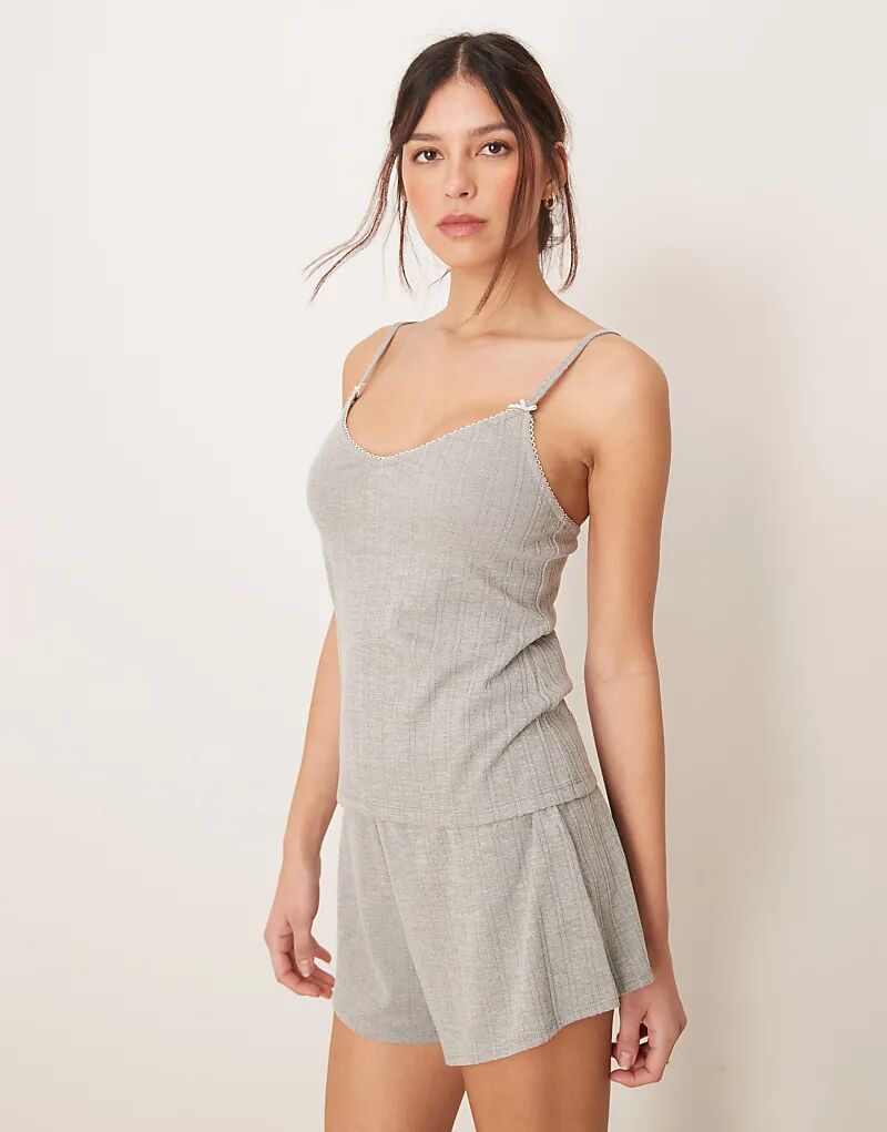 

Abercrombie & Fitch серый топ-пижама Pointelle Cami (часть комплекта)