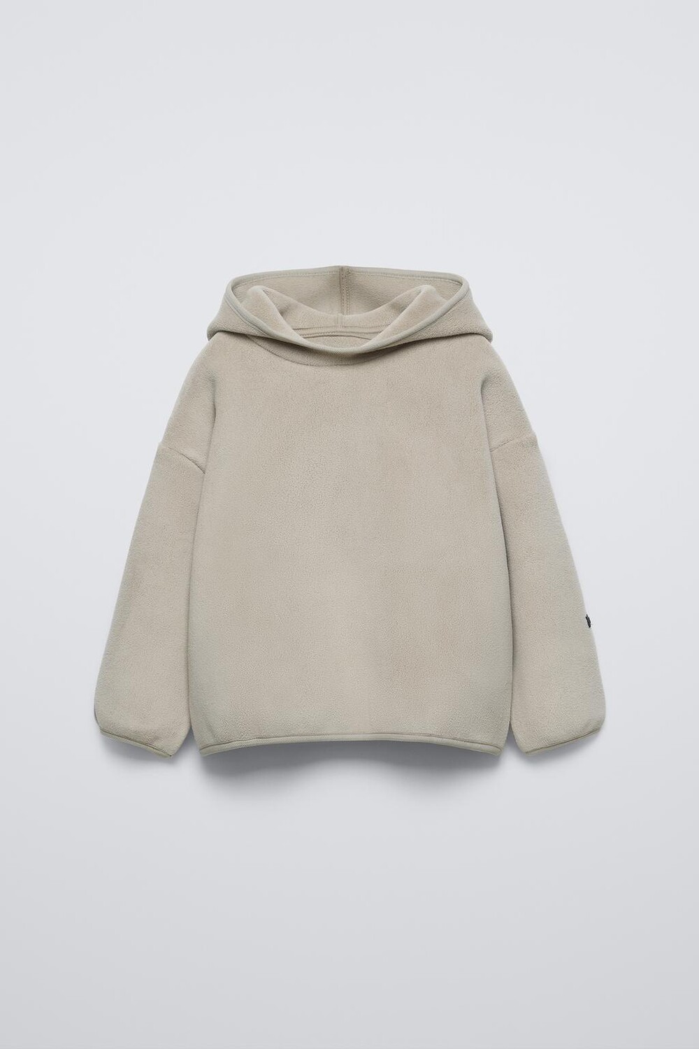 

Флисовая толстовка с капюшоном ZARA, зеленоватый