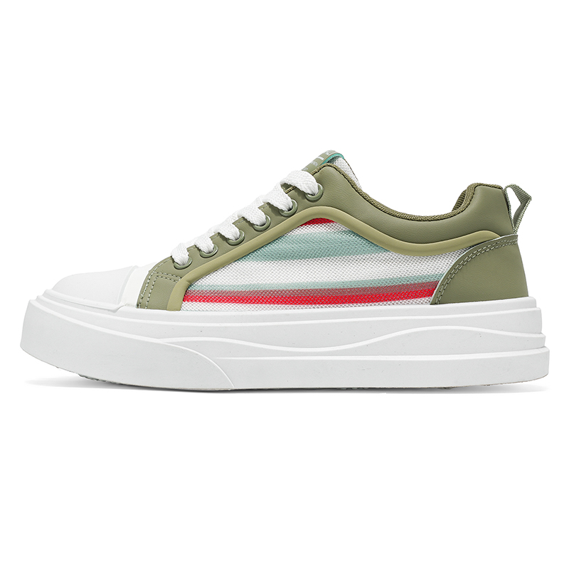 

Wooden Rabbit Амортизирующие, износостойкие, дышащие, увеличивающие рост мужские скейтерские кеды низкие зеленые, цвет Green