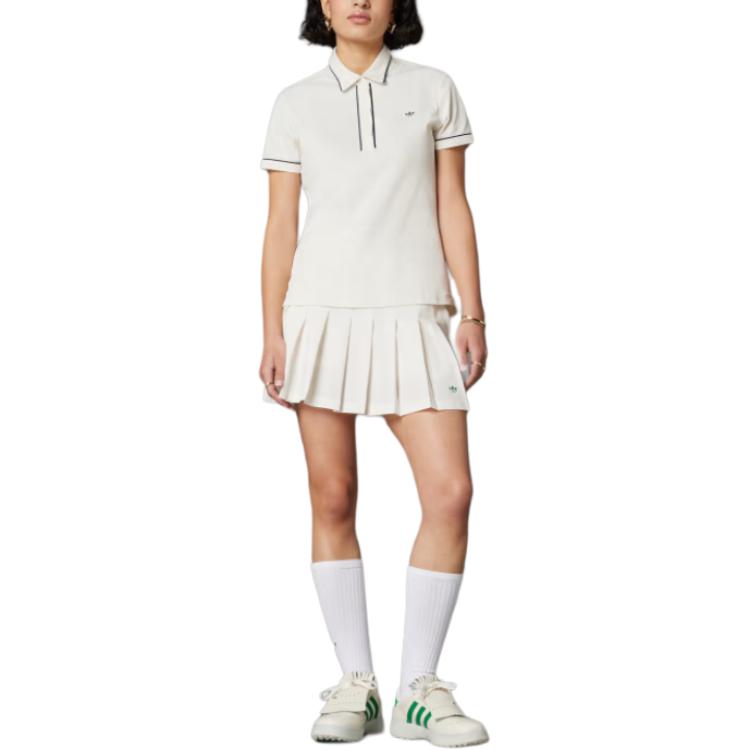Футболка поло Twistknit Trefoil Adidas Originals, белый — фото 3