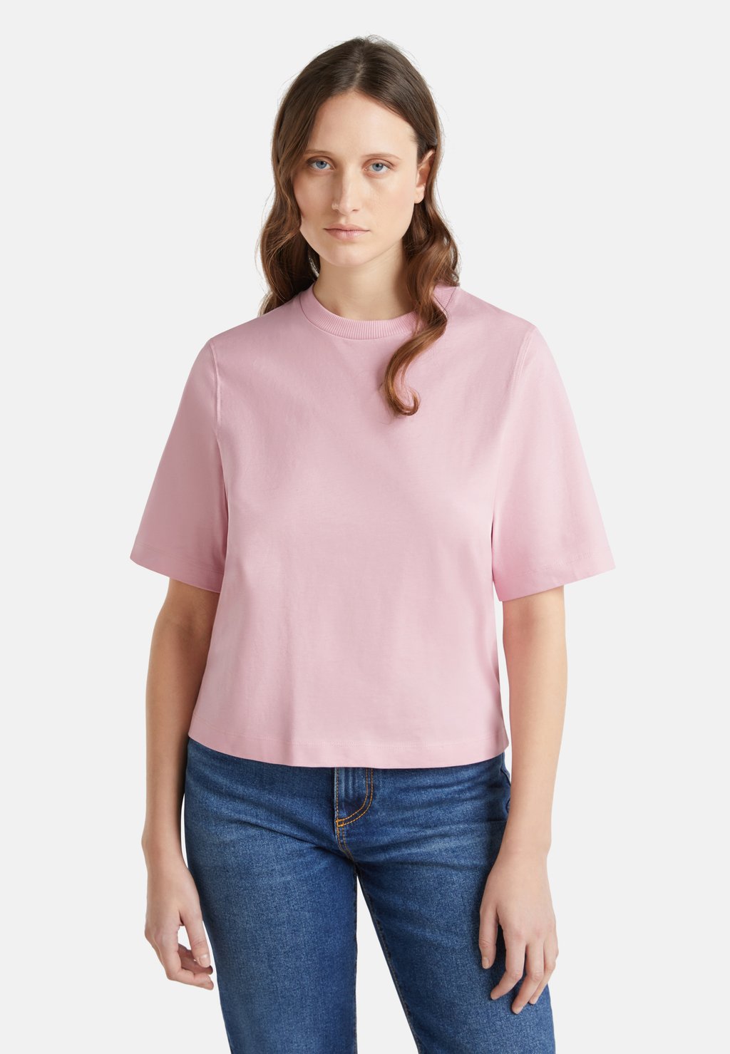 

Базовая футболка BOXY FIT United Colors of Benetton, розовый