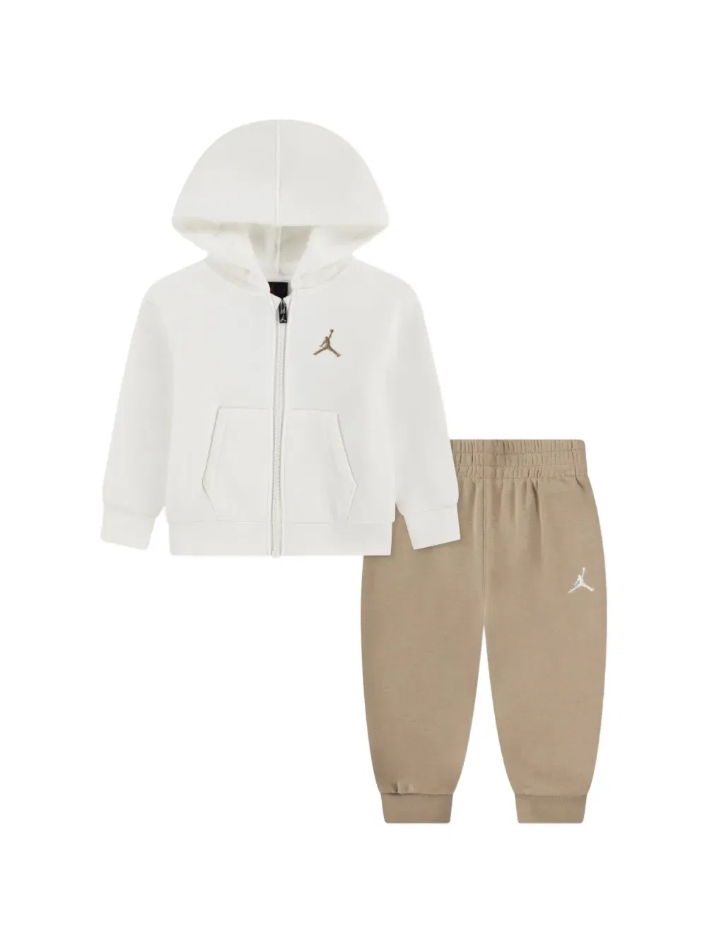 Спортивный костюм Jordan Brooklyn из флиса с вышитым логотипом и капюшоном Jordan Kids, белый