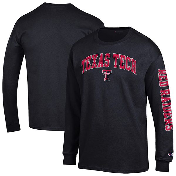 

Мужская футболка с длинным рукавом texas tech red raiders arch over logo 2-hit черная Champion