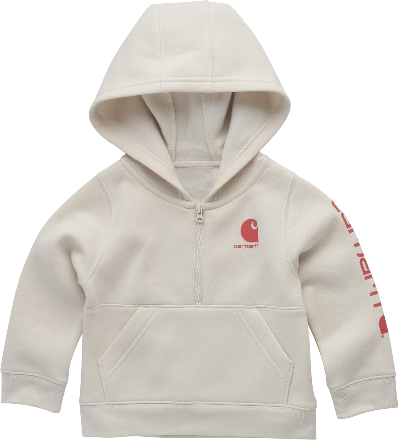 

Толстовка Carhartt с капюшоном и полумолнией для девочек и малышей, Turtledove