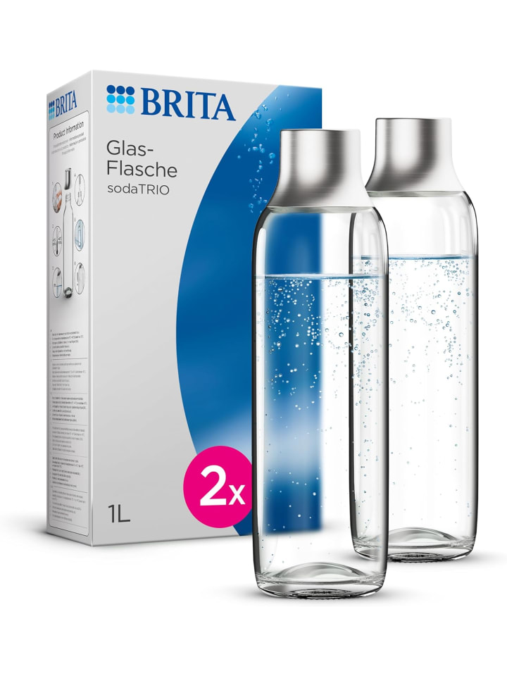 

Brita Стеклянная прозрачная бутылка для аппарата для приготовления газированной воды SodaTrio