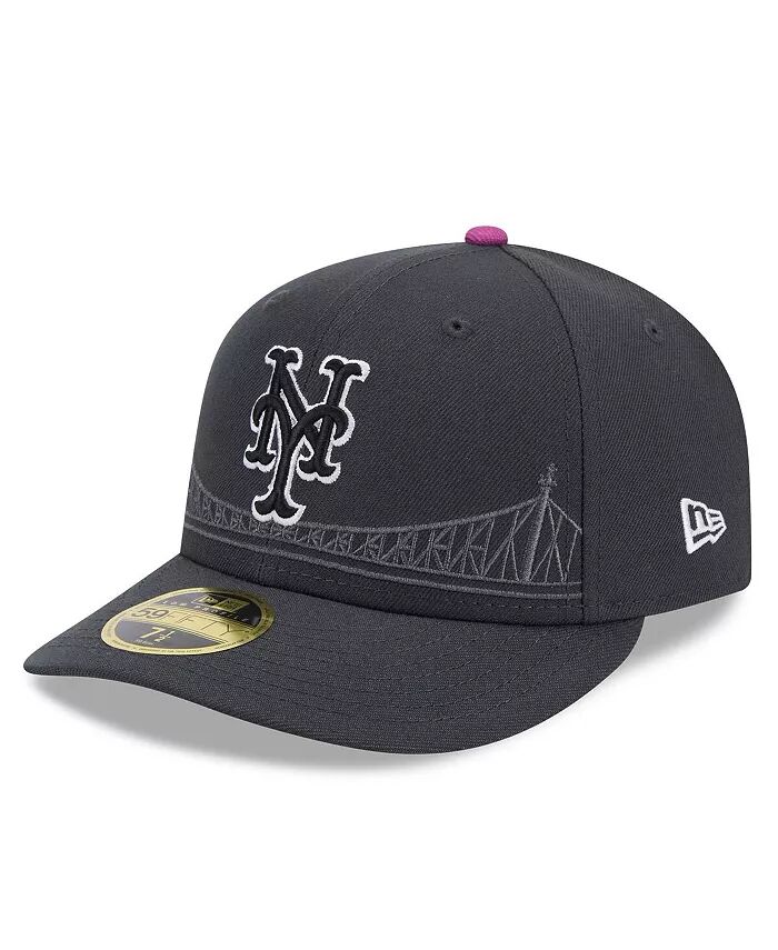 

Мужская графитовая бейсболка New York Mets 2024 City Connect Low Profile 59FIFTY Fitted New Era