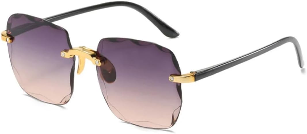 

Солнцезащитные очки с защитой от УФ-излучения UV400 | Легкая безрамочная оправа | Линзы ярких цветов для занятий спортом на открытом воздухе и вождения DSVIGF, Black Gray Tea