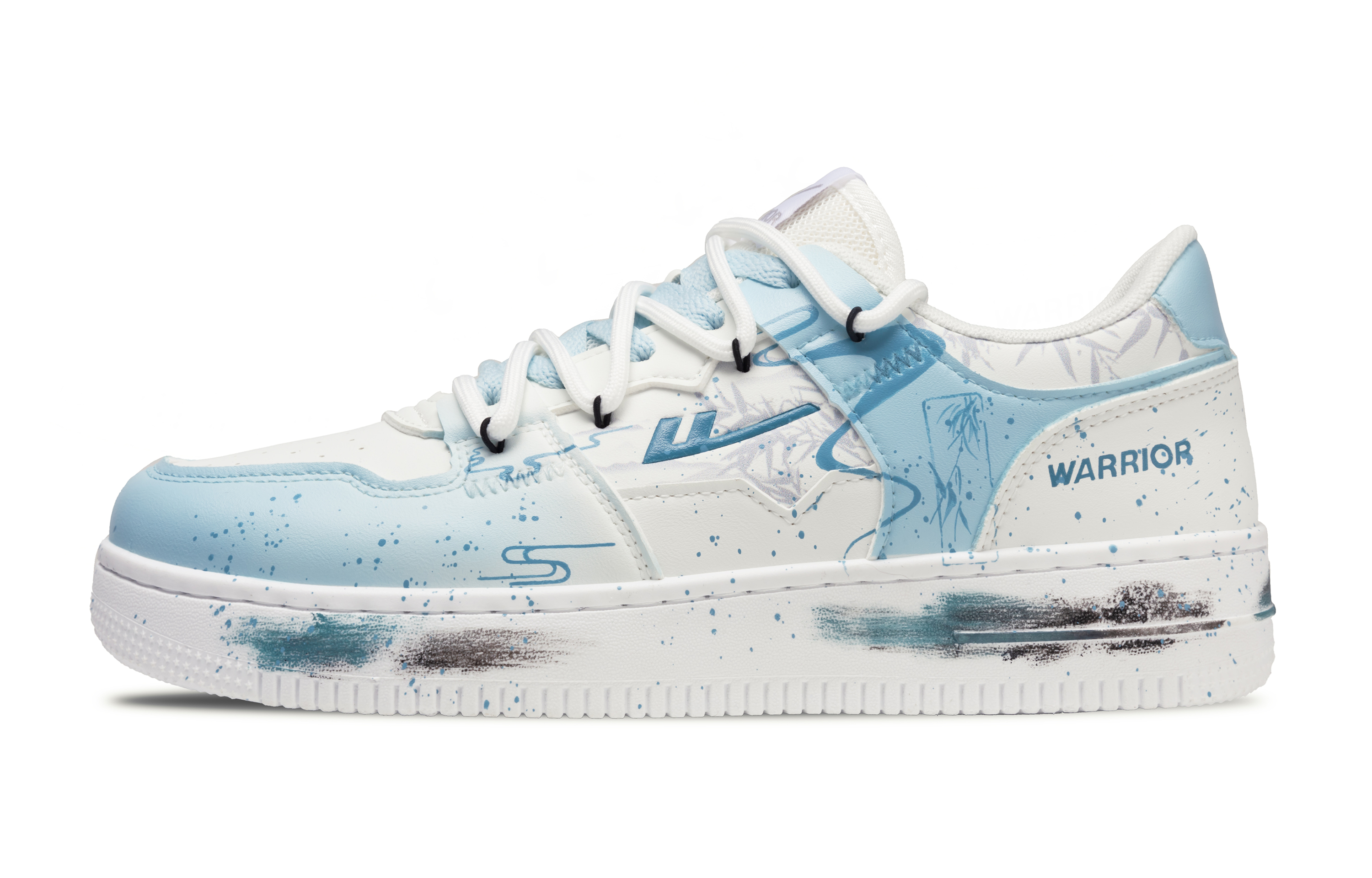 

Мужские низкие скейтерские кроссовки с амортизацией, защитой от истирания WARRIOR, серый синий