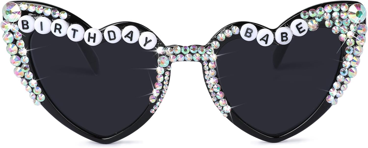 

Очки YOGFIT для женщин на день рождения, подарки и аксессуары для вечеринки в честь дня рождения, солнцезащитные очки «Королева дня рождения» для счастливого дня рождения, Birthdayxbabexblack