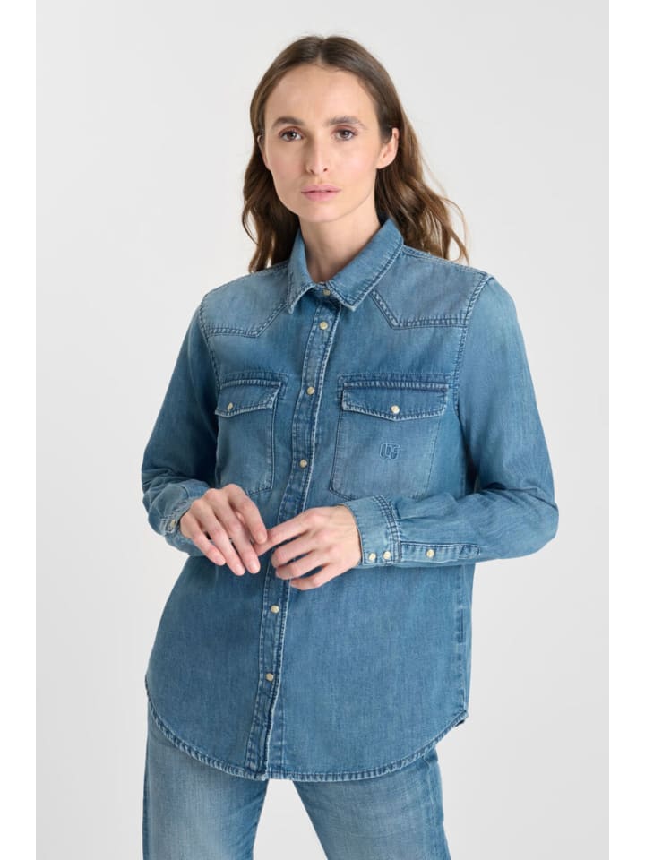 

Le Temps des Cerises Джинсовая рубашка BARBARA синего цвета