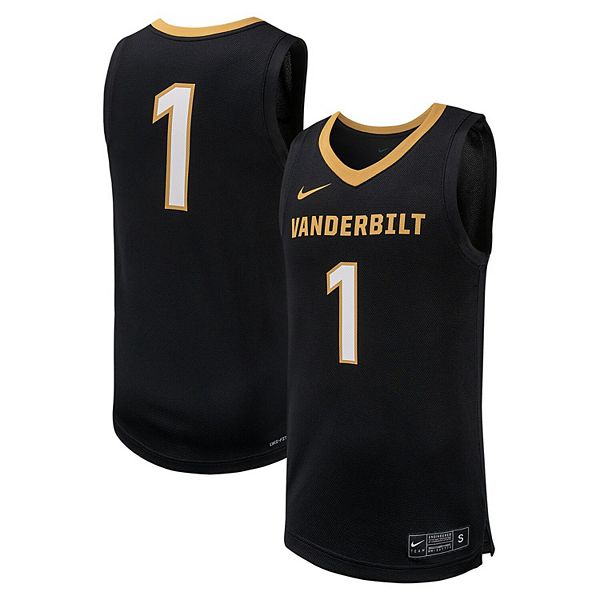 Мужская баскетбольная майка Vanderbilt Commodores #1 черная Nike — фото 2