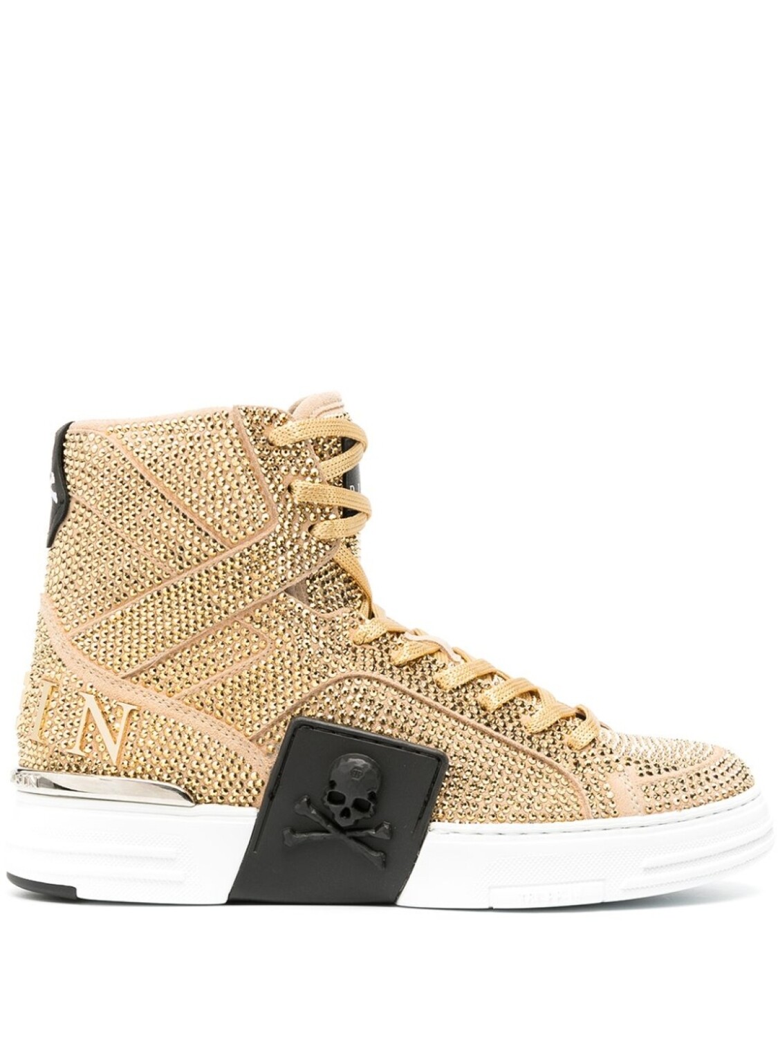 

Высокие кеды с заклепками Philipp Plein, золотистый