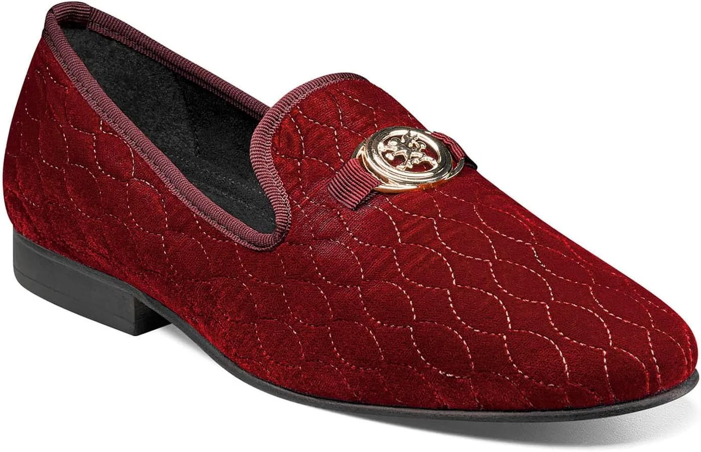 Мужские лоферы-шлепанцы Stacy Adams Valet Velour Bit Slip-On, Burgundy — фото 2