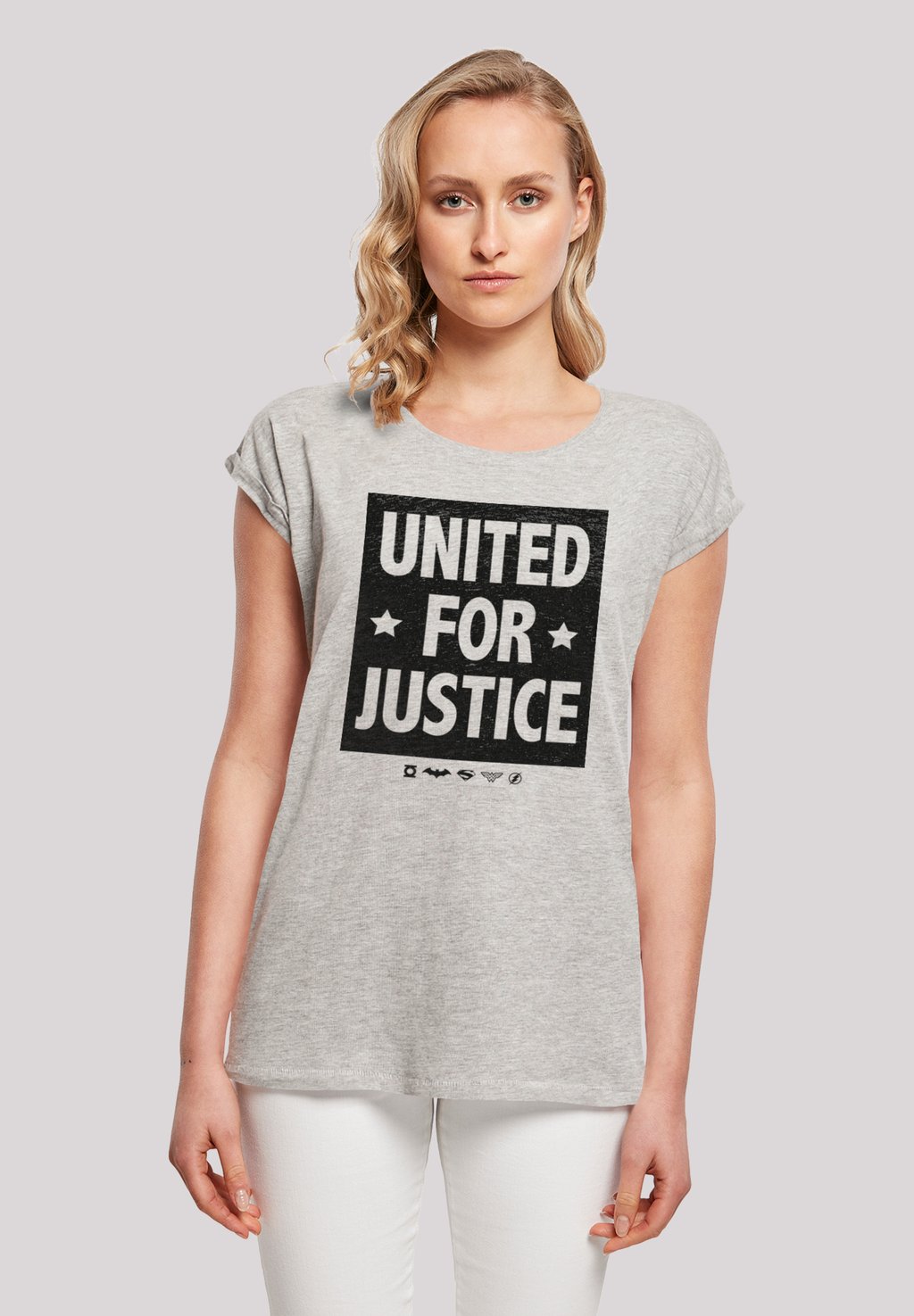 

Футболка с принтом DC COMICS LEAGUE UNITED FOR JUSTICE F4NT4STIC, серый