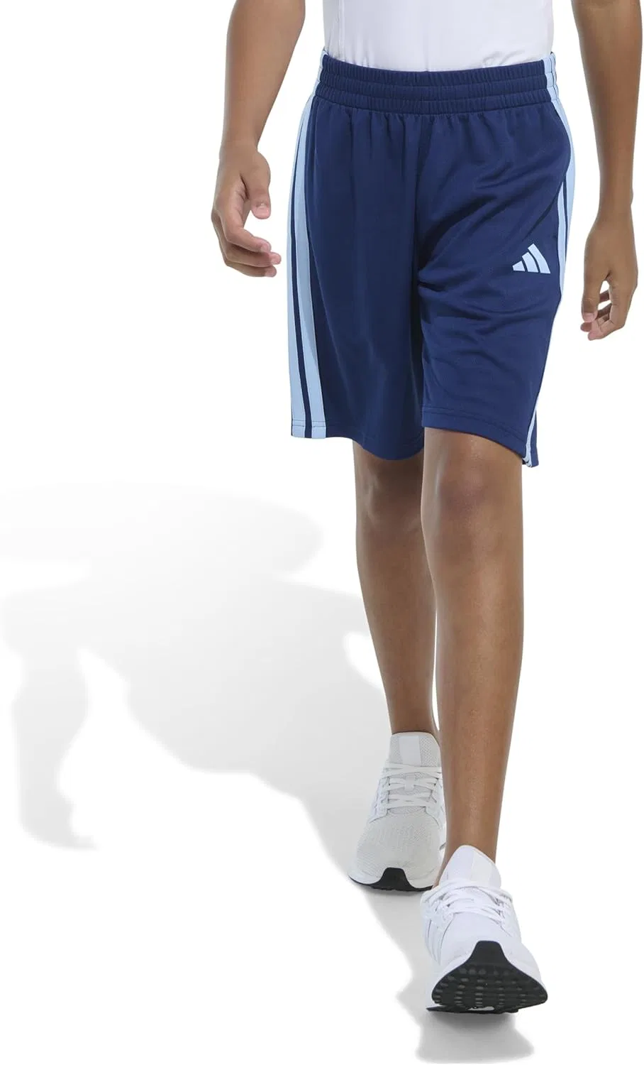 Детские шорты Adidas Essentials с тремя полосками, темно-синий — фото 3
