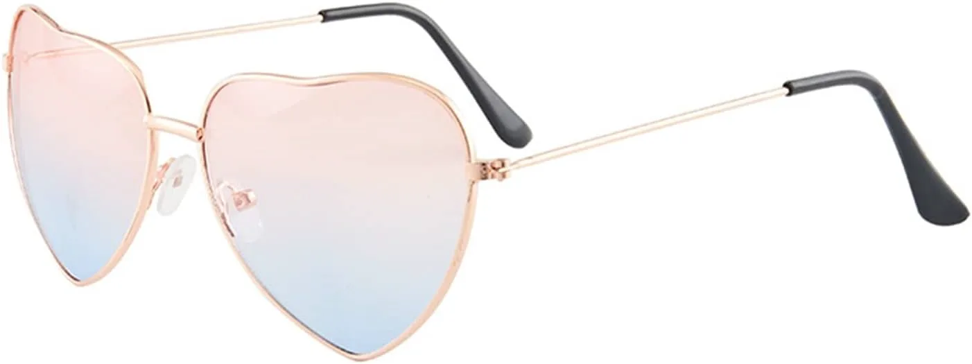 

Модные ретро-солнцезащитные очки с металлическим сердечком для мужчин и женщин, идеально подходящие для пляжной вечеринки (Цвет: C, Размер: 1) MTZJH, One Color