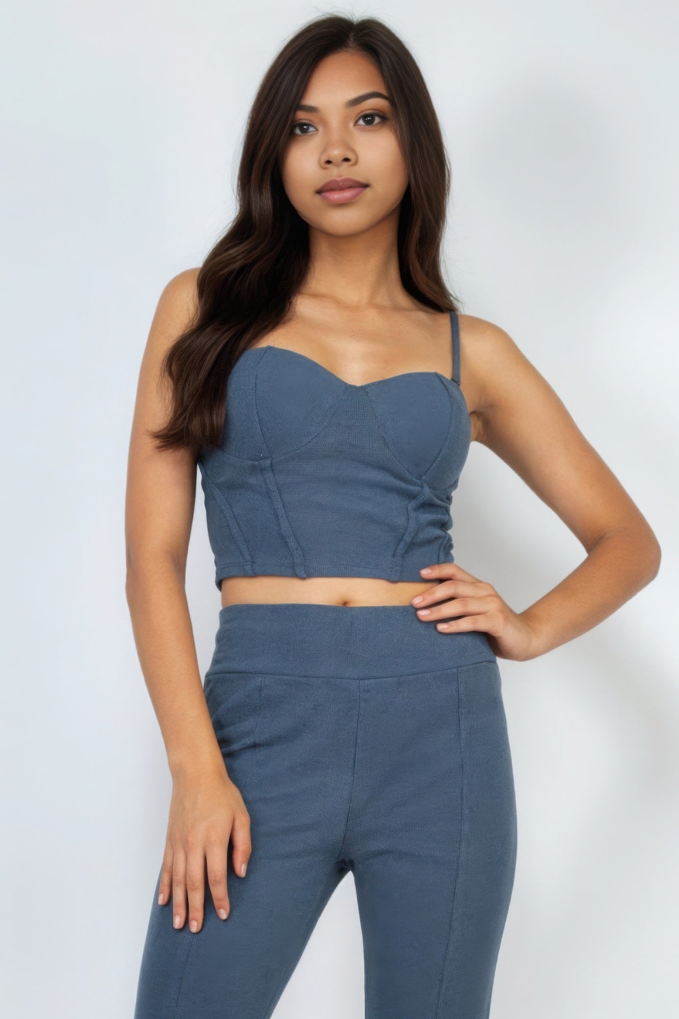

Корсет-бюстье Sweetheart Crop Топ FASHNZFAB, цвет denim