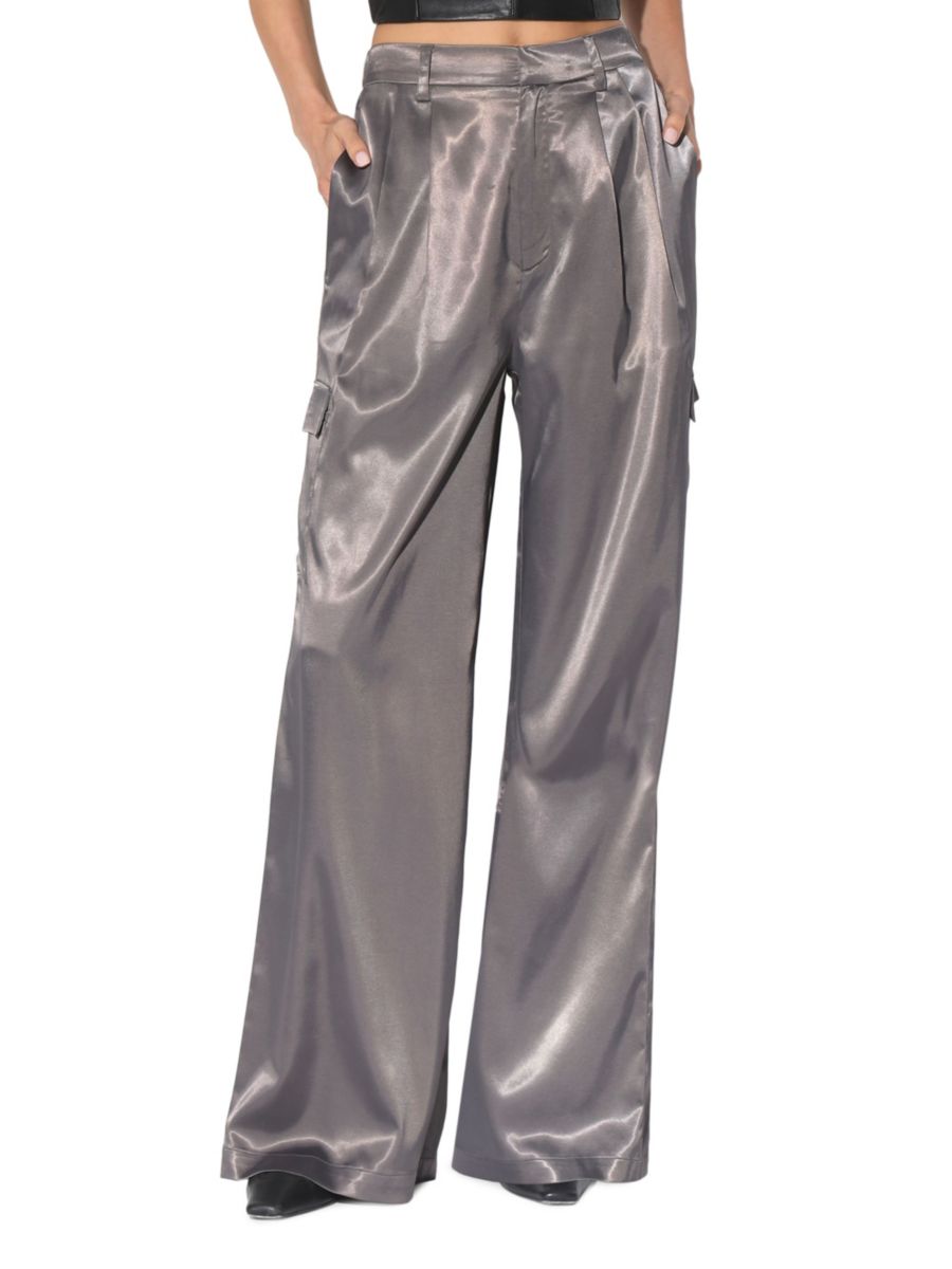 

Брюки Kaiden Metallic Oversize Walter Baker, цвет Shadow