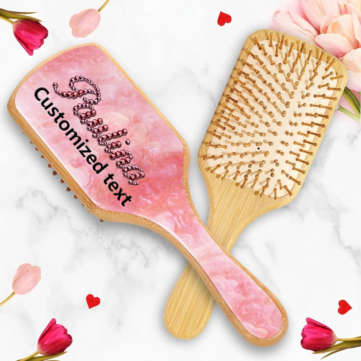 Персонализированная расческа с именем и стразами Cainor, Pink