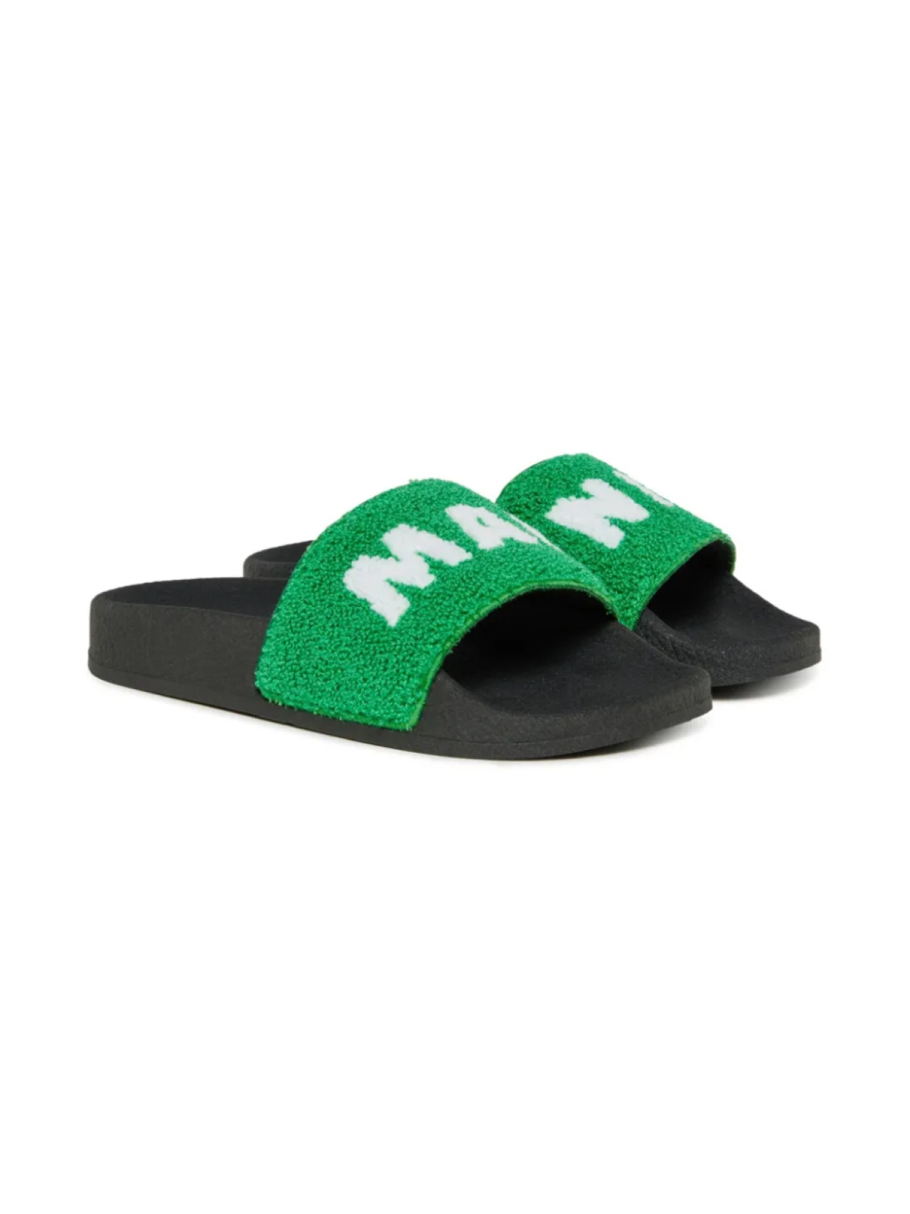 

Текстурированные шлепанцы Marni Kids, зеленый