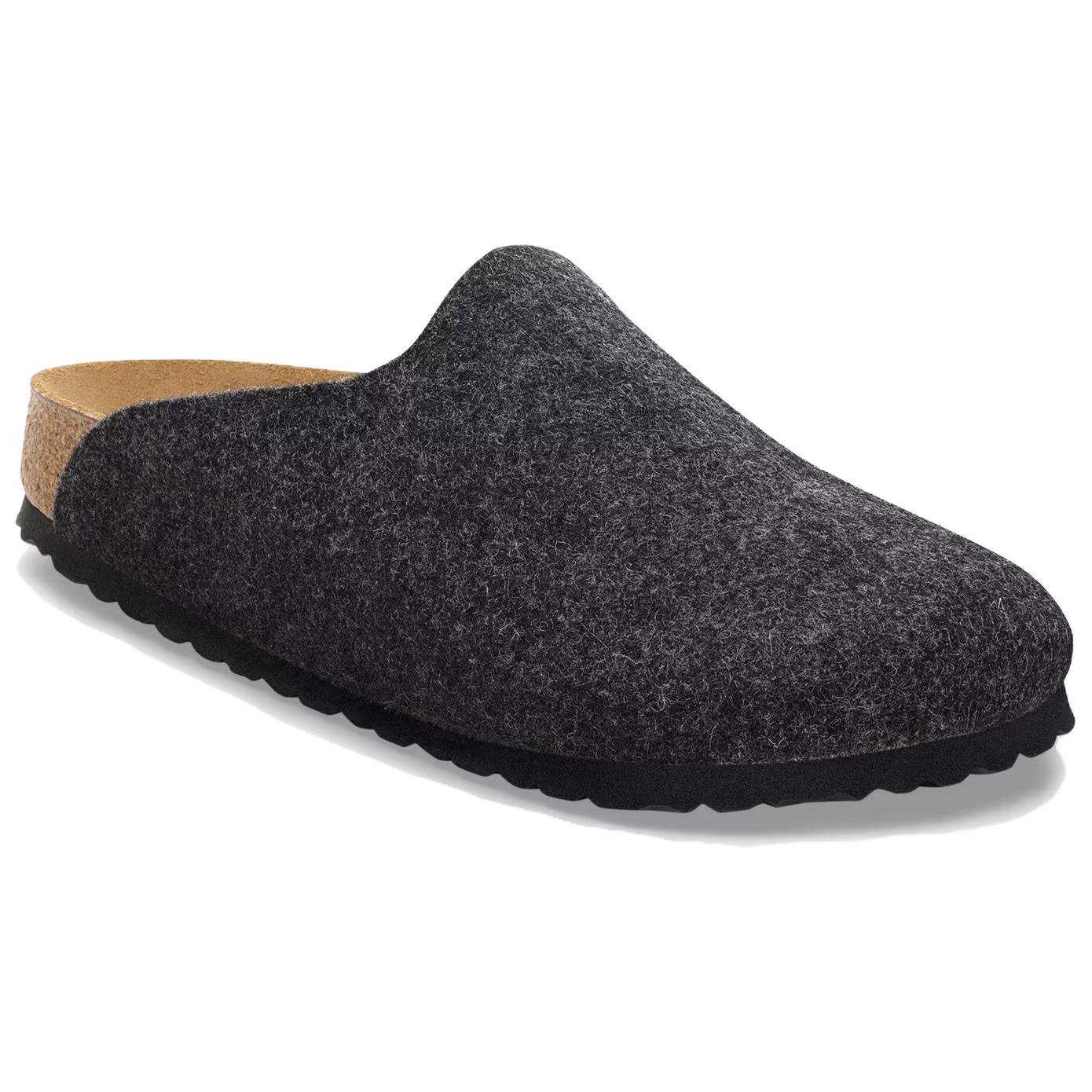 Амстердамские закрытые тапочки унисекс regular свободный крой Birkenstock, черный/серый — фото 3