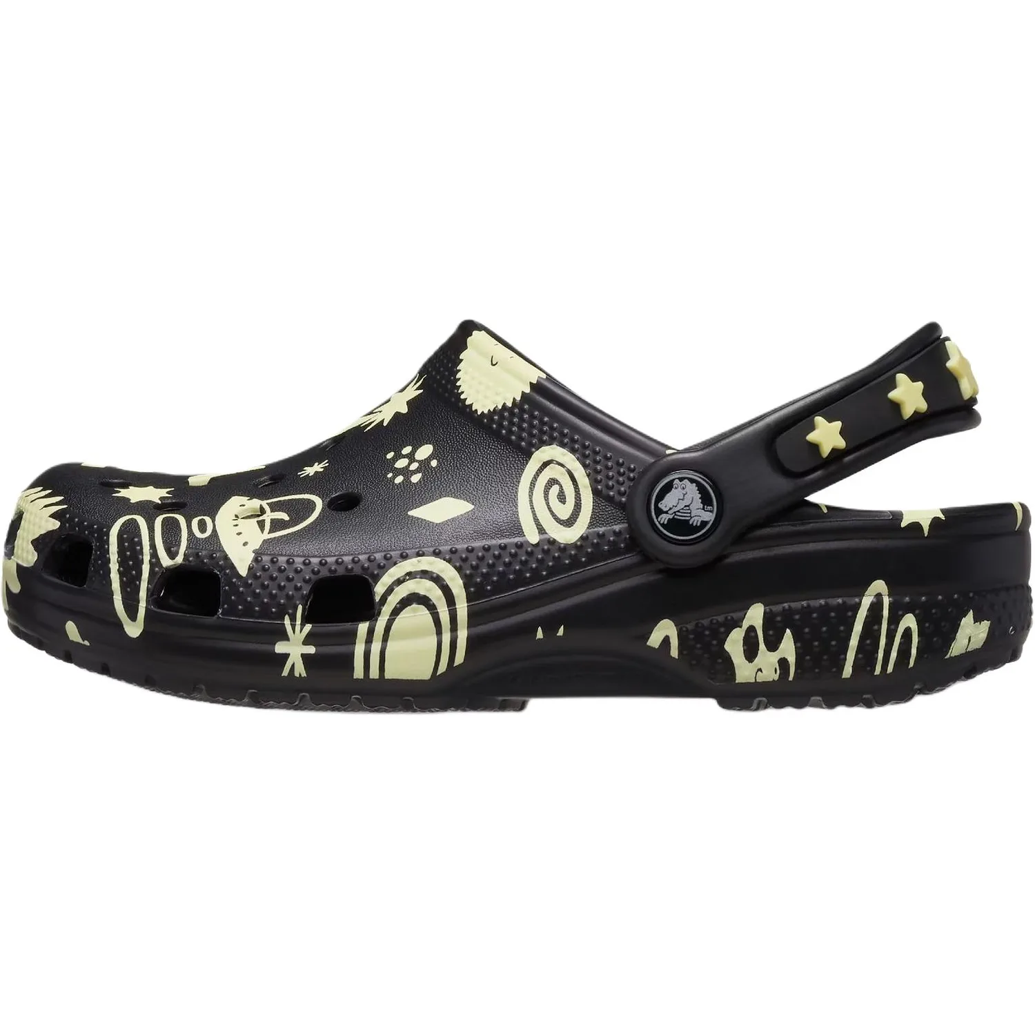 Crocs Classic Clog Slip Resistant Abrasion Resistant низкие детские туфли Black