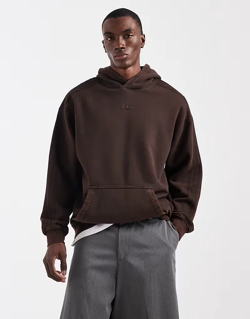 Худи Adidas Originals premium essentials, коричневый