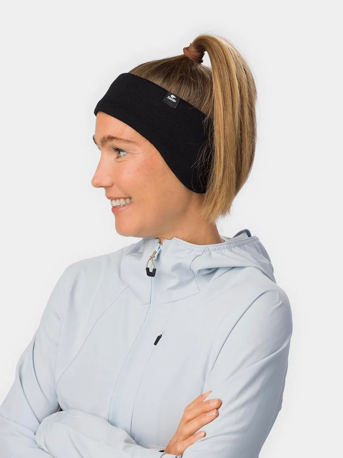 Женская повязка на голову Eisbär Hagen Black Merino Eisbär, Black — фото 4