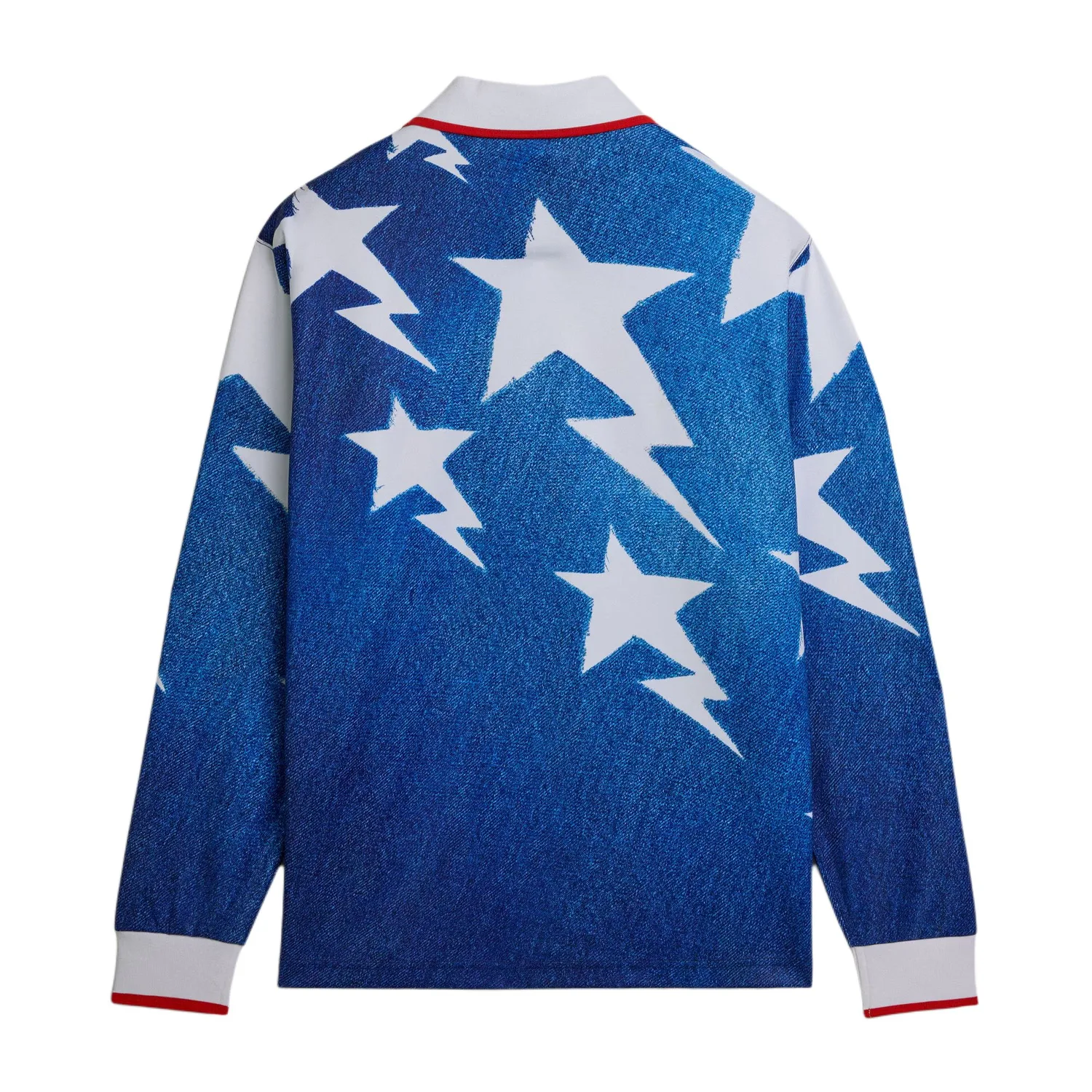 Bape LSL Star Jersey поло Adidas Originals, denim синий — фото 3