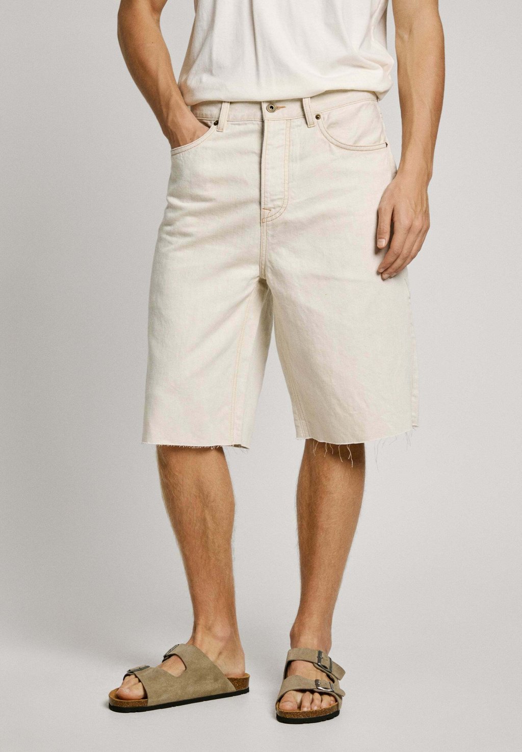 

Джинсовые шорты Pepe Jeans, цвет 9Oz Ecru Linen Denim