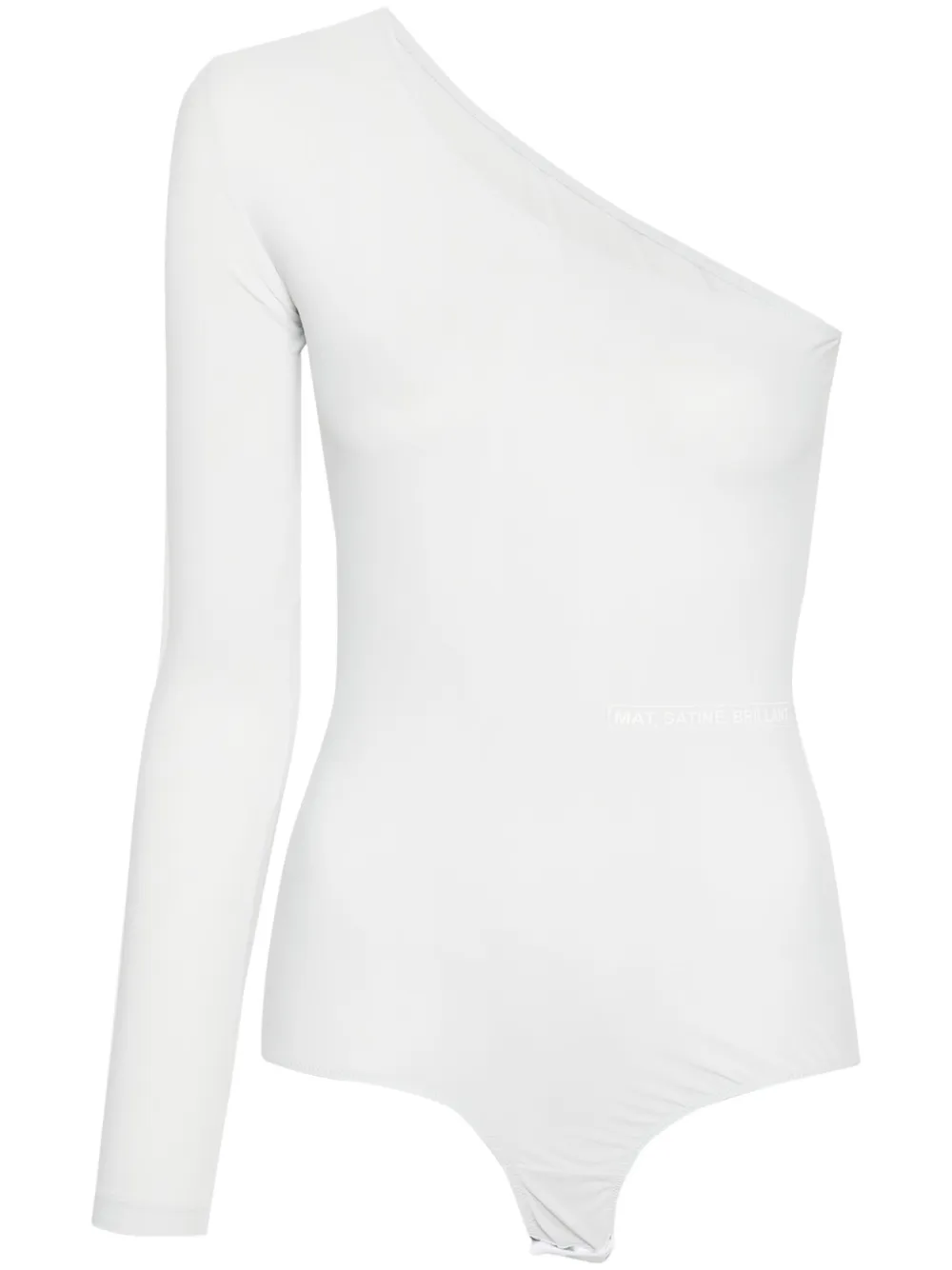 

Боди асимметричного кроя с логотипом MM6 Maison Margiela, серый