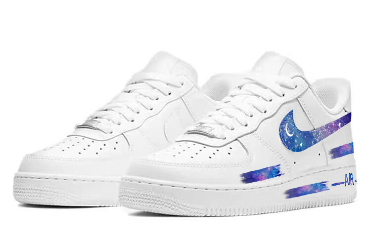Кроссовки Nike Air Force 1 Skateboard Shoes Women's Low-Top White Blue — фото 3