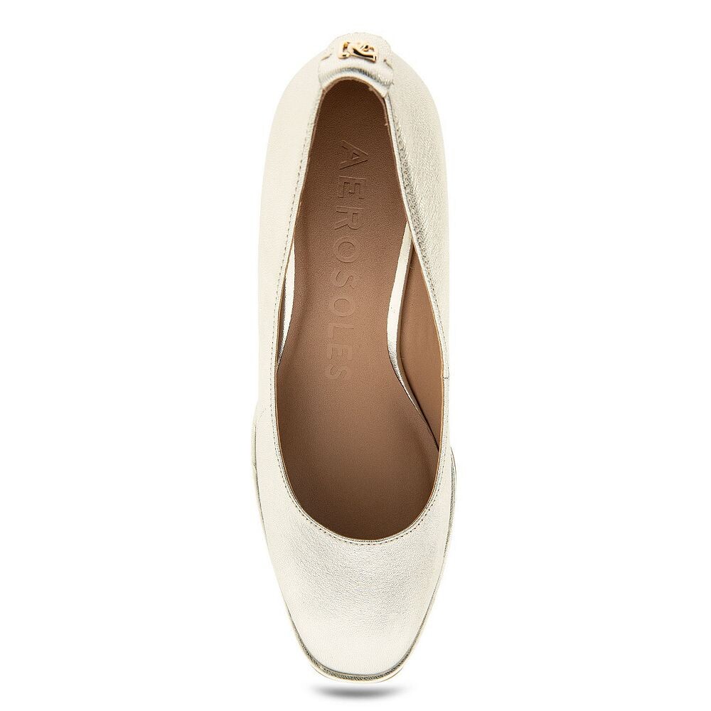 Женские кожаные туфли Aerosoles Aurora, цвет Soft Gold Leather — фото 4