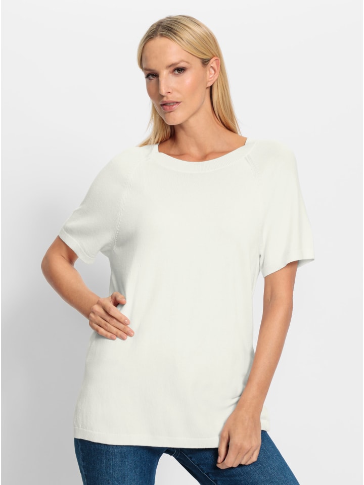 

Тонкий вязаный свитер цвета экрю Heine