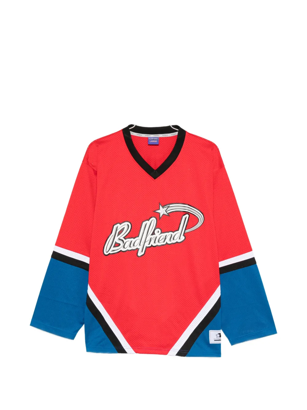

Футболка с длинными рукавами и V-образным вырезом Badfriend, красный