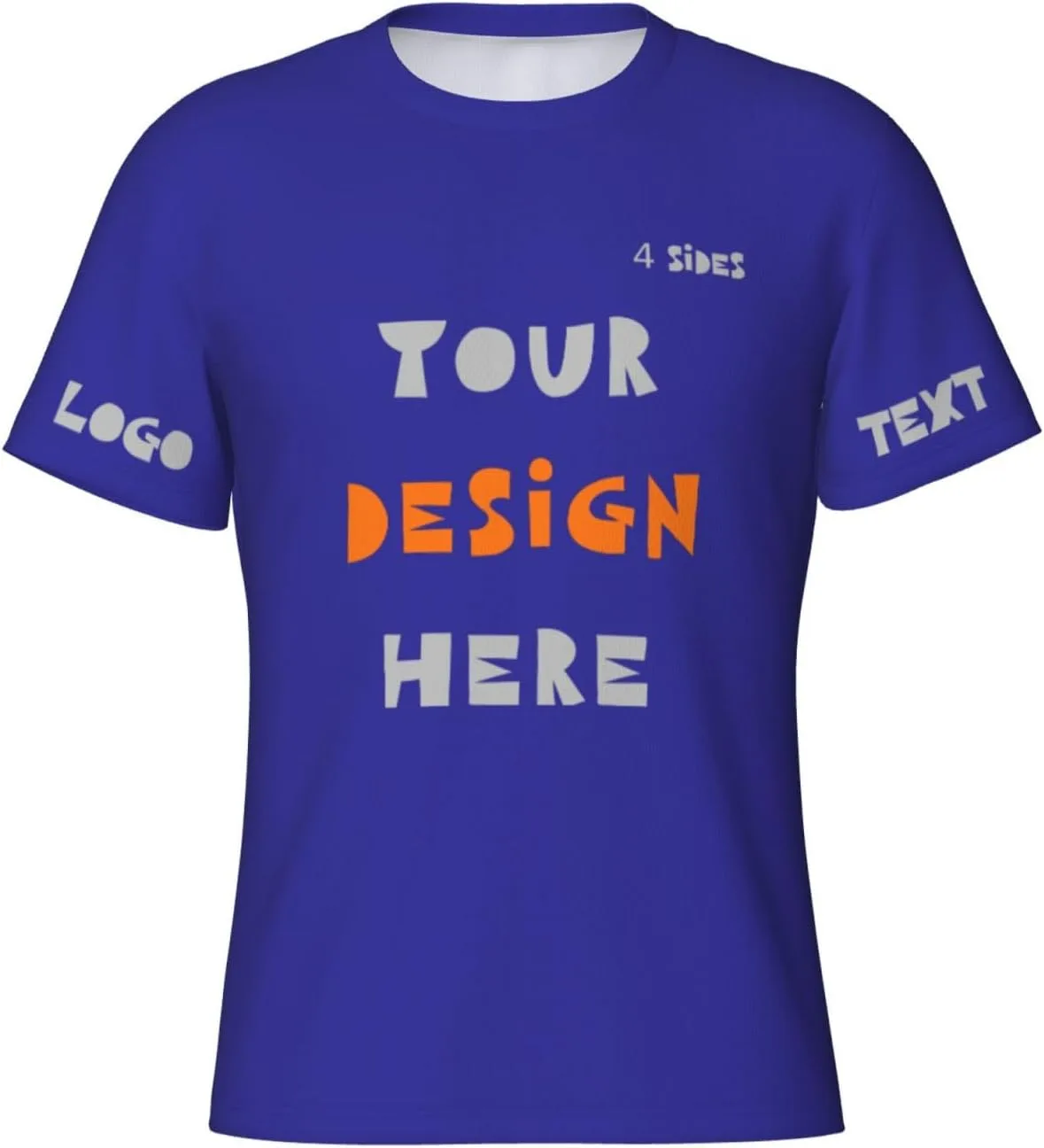 

Футболка с принтом на 4 сторонах