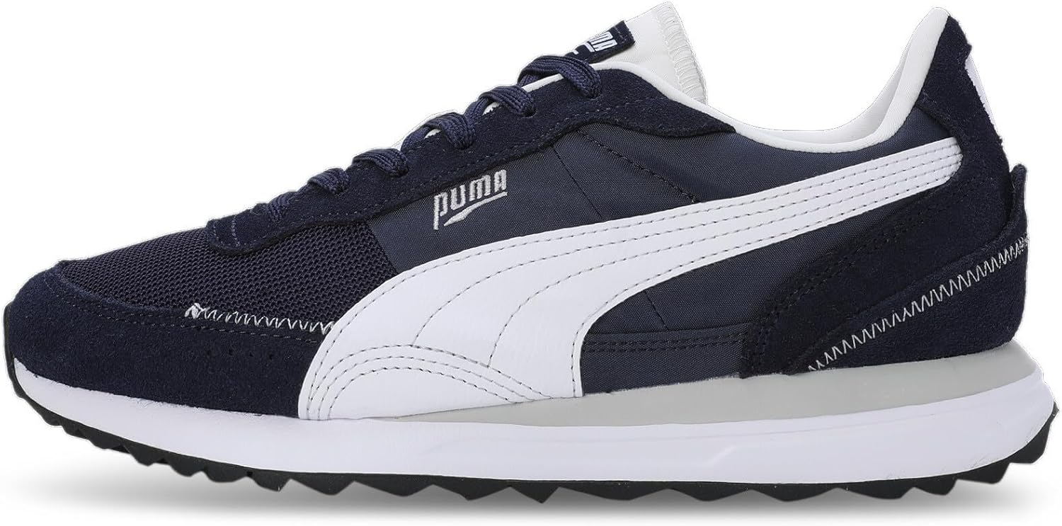 

Мужские кроссовки PUMA Road Rider из кожи с шнуровкой для повседневной носки - синие