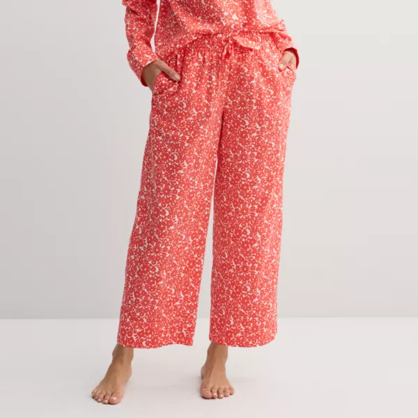 

Женские тканые пижамные штаны Sonoma Goods For Life, цвет coral floral