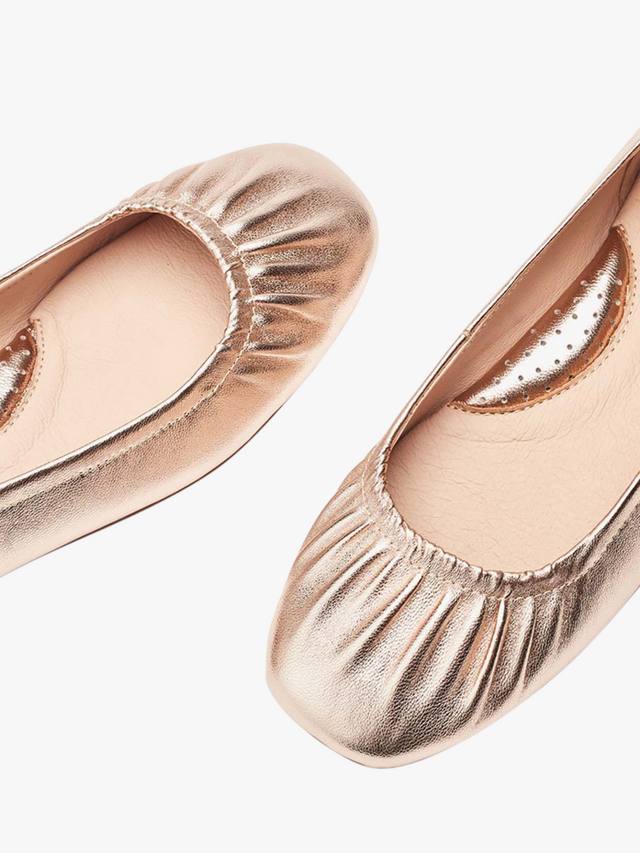 Балетки Freesia из натуральной кожи Moda in Pelle, Rose Gold — фото 4