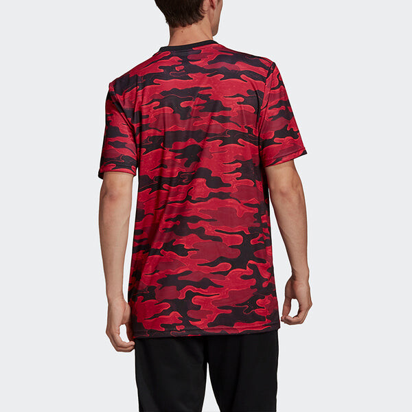 Майка adidas Manchester United Soccer/Football Training Sports Jersey Short Sleeve T-shirt 20-21 Season Red, красный — фото 4