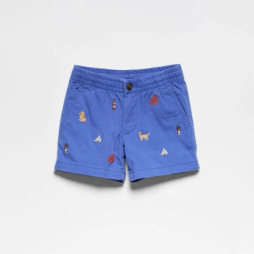 Детские чиносы-шорты Prepster Embroidered синие от Polo Ralph Lauren Children