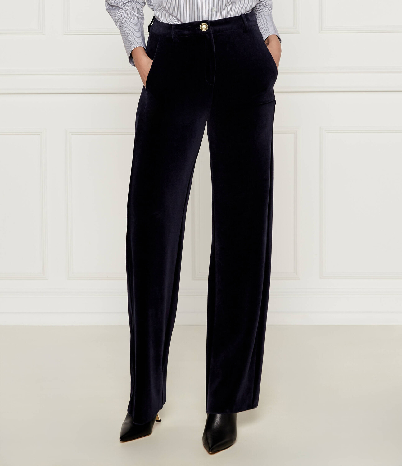 

Брюки Marella SPORT BOSCHI flare fit, темно-синий