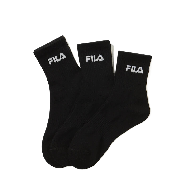 

Основные носки до щиколотки Unisex, набор из 3 пар FILA, черный