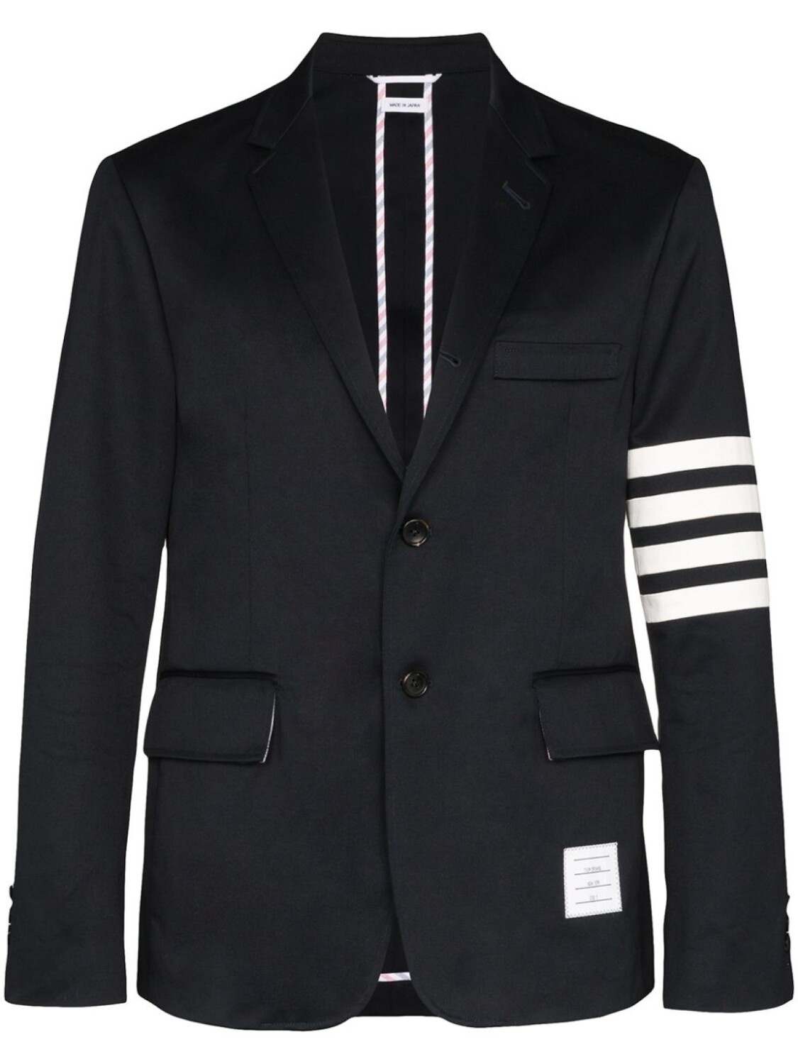 

Thom Browne однобортный пиджак с полосками 4-Bar, синий