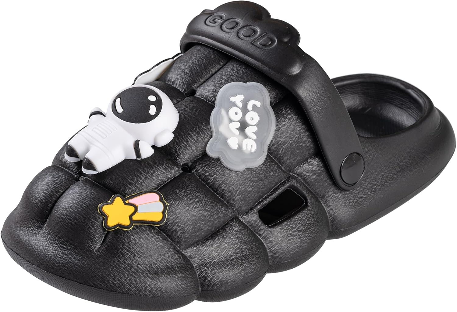 

YoWup Starry Sky Милые садовые сандалии-шлепанцы унисекс, нескользящие, для дома и улицы, черные, розовые, белые, размер 5.5 женский/3.5 мужской