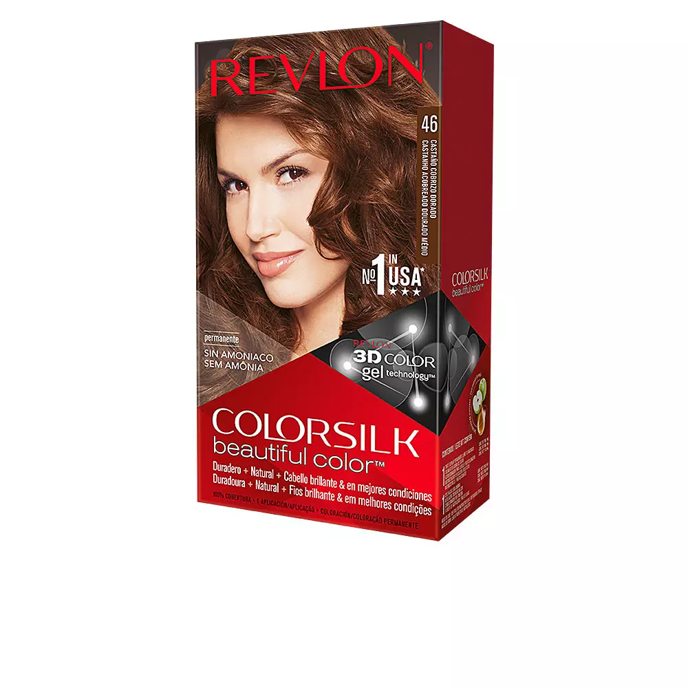 

Краска для волос Colorsilk tinte Revlon Mass Market, цвет 46-castaño cobrizo dorado, 1 шт.
