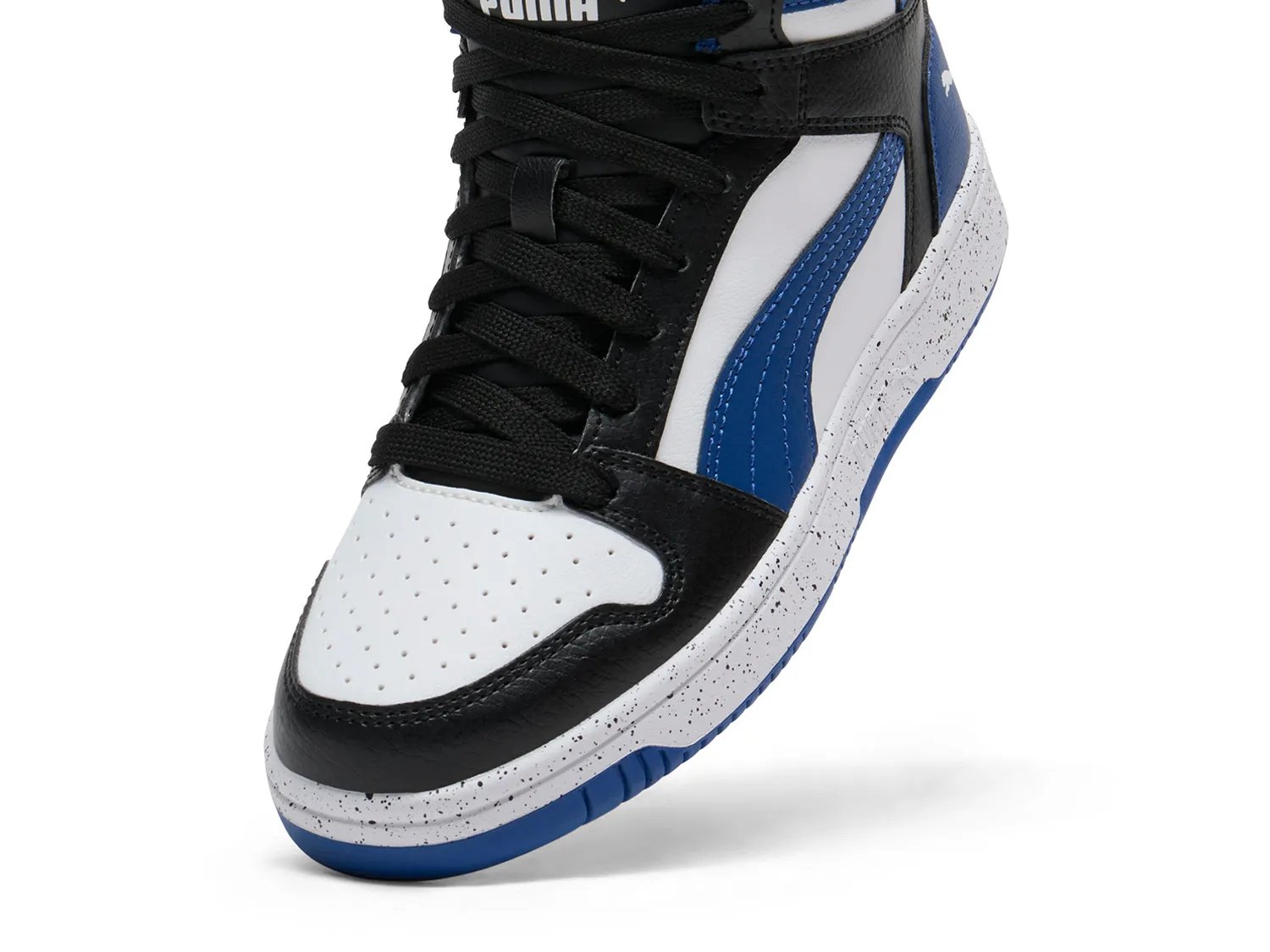Кроссовки Puma Rebound Layup RCL High-Top Sneaker - Kids', белый/черный/синий — фото 4