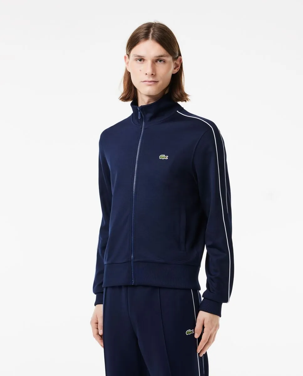 

Мужская куртка из пике с передней молнией Paris Lacoste, темно-синий